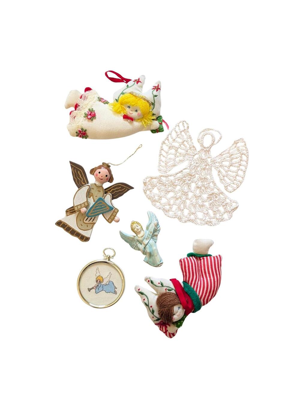 Vintage Christmas Tree Ornament Bundle - Xmas Angel Collection